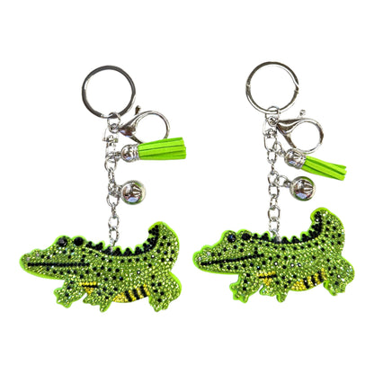 Rhinestone Crocodile Key CHAIN KC824-1. (12PC)