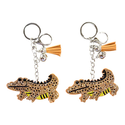 Rhinestone Crocodile Key CHAIN KC824-1. (12PC)