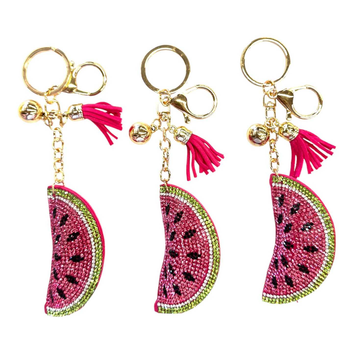 Rhinestone Watermelon Key Chain KC824-44. (12PC)