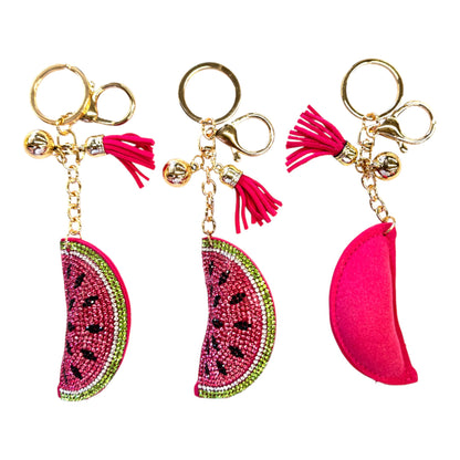 Rhinestone Watermelon Key Chain KC824-44. (12PC)