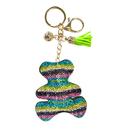 Rhinestone Teddy Bear Key Chain KC824-56. (12PC)