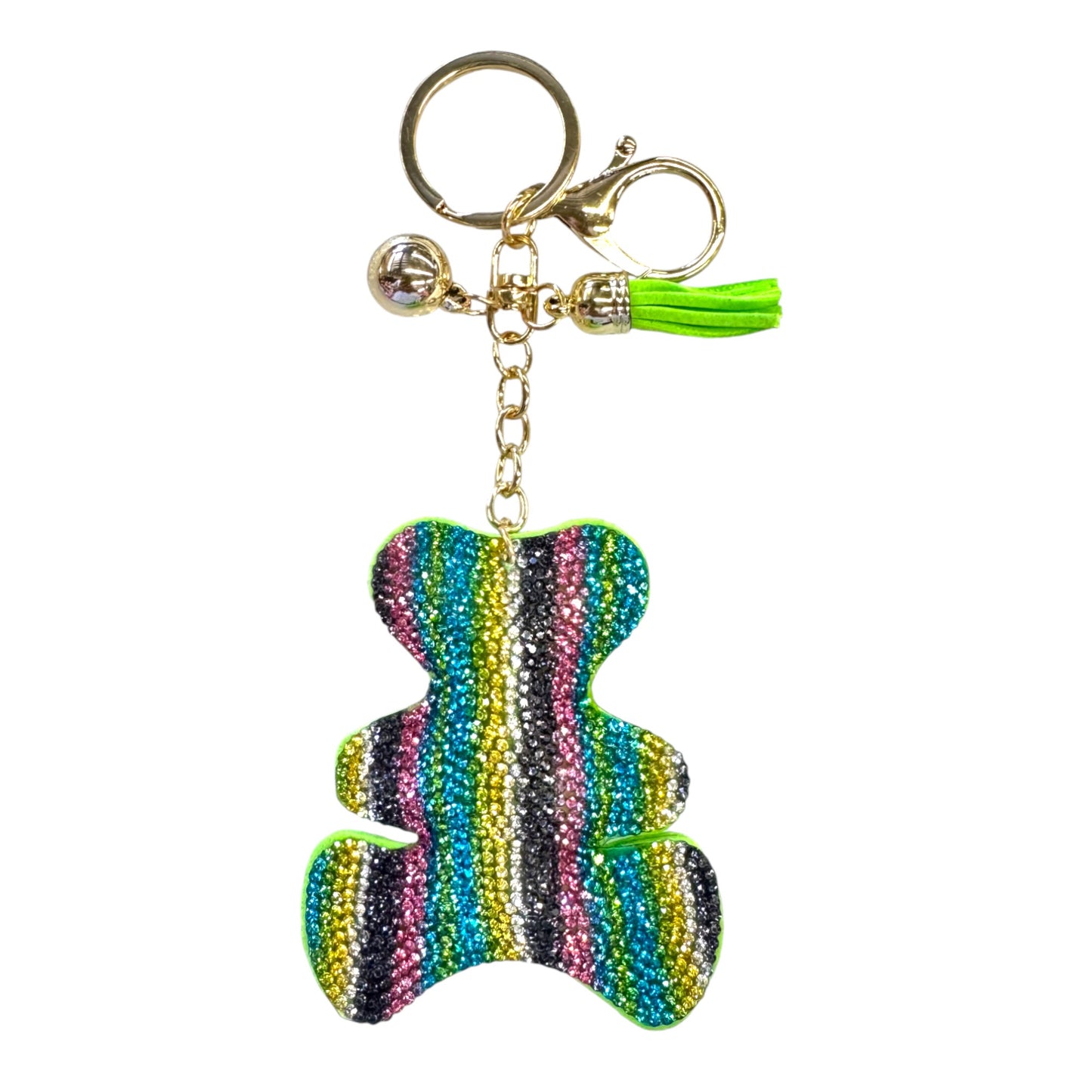 Rhinestone Teddy Bear Key Chain KC824-56. (12PC)