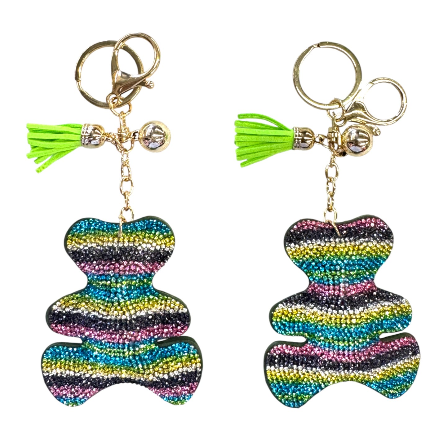 Rhinestone Teddy Bear Key Chain KC824-56. (12PC)