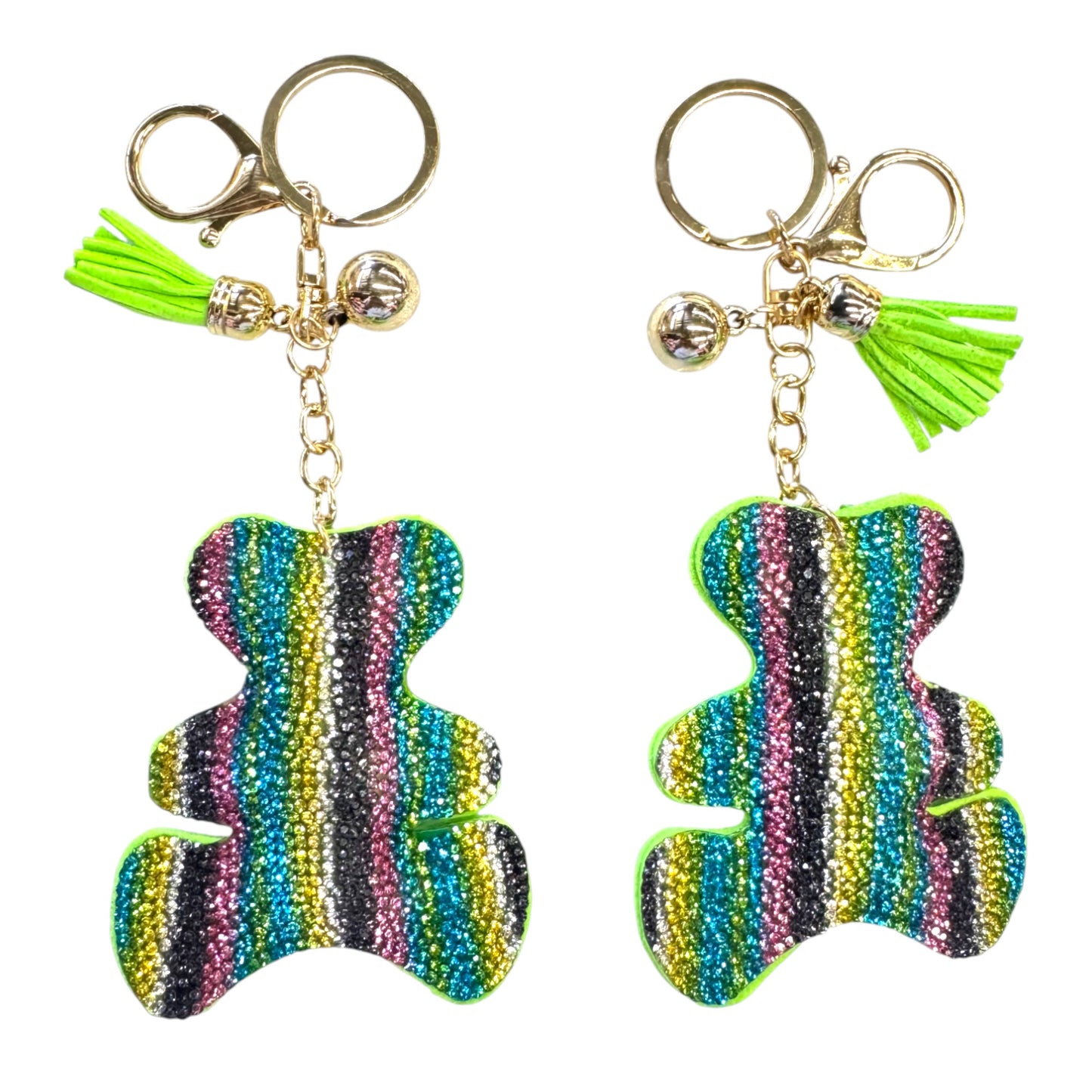 Rhinestone Teddy Bear Key Chain KC824-56. (12PC)