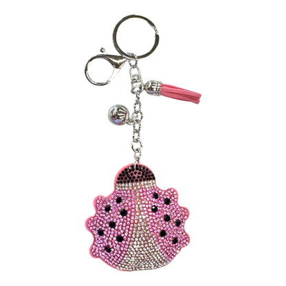 Rhinestone Ladybug Key Chain KC301-17. (12PC)