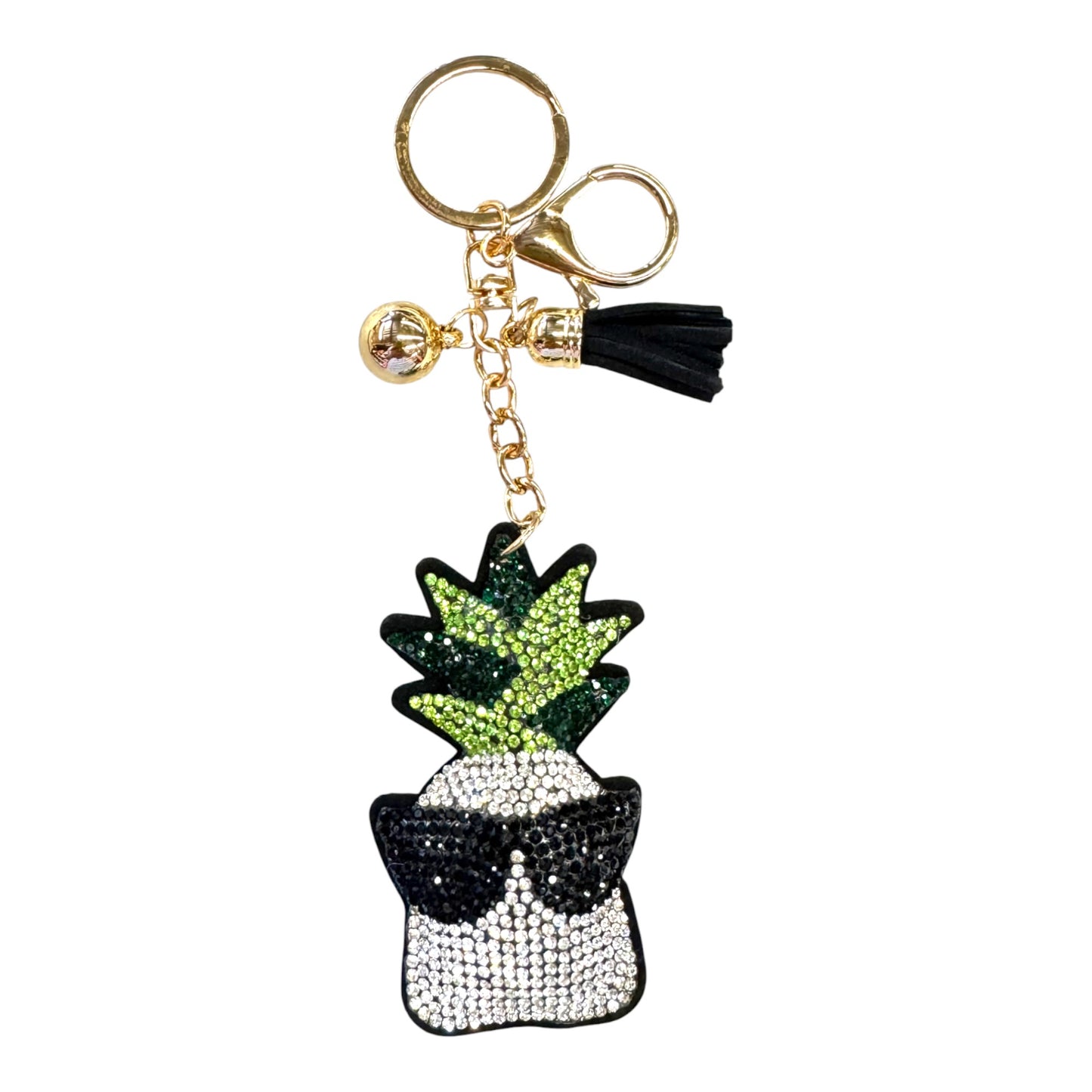 Rhinestone Sunglasses Pineapple Key Chain KC824-41. (12PC)