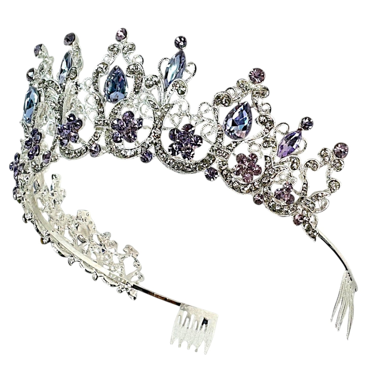 Crystal Tiara Crown HT0915 (2PC)