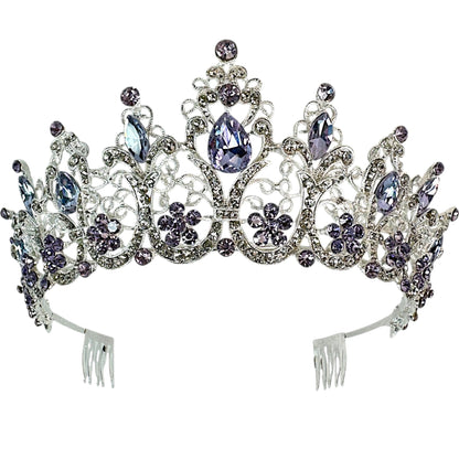 Crystal Tiara Crown HT0915 (2PC)
