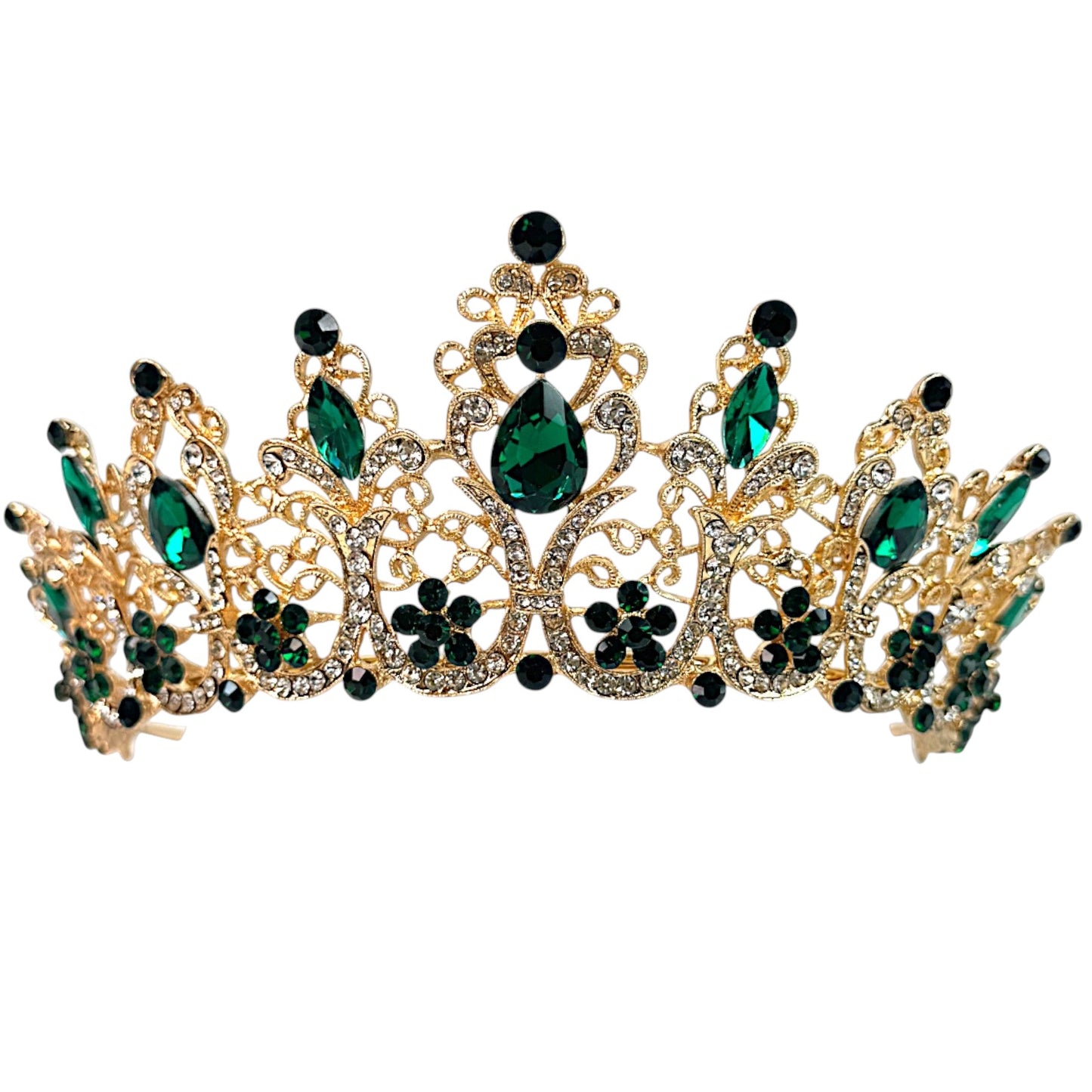 Crystal Tiara Crown HT0915 (2PC)