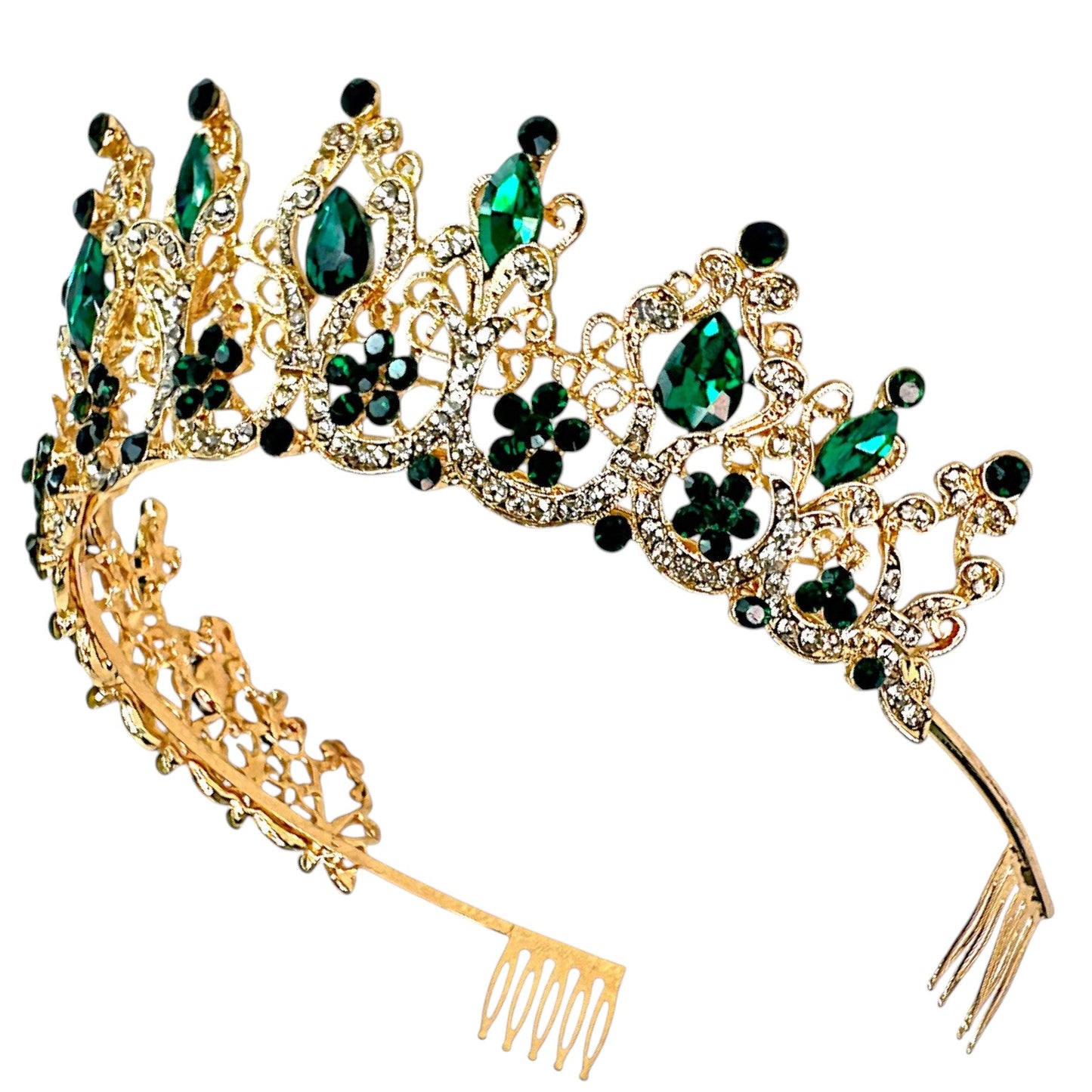 Crystal Tiara Crown HT0915 (2PC)