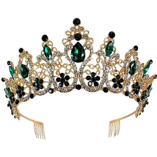 Crystal Tiara Crown HT0915 (2PC)