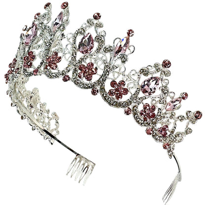 Crystal Tiara Crown HT0915 (2PC)