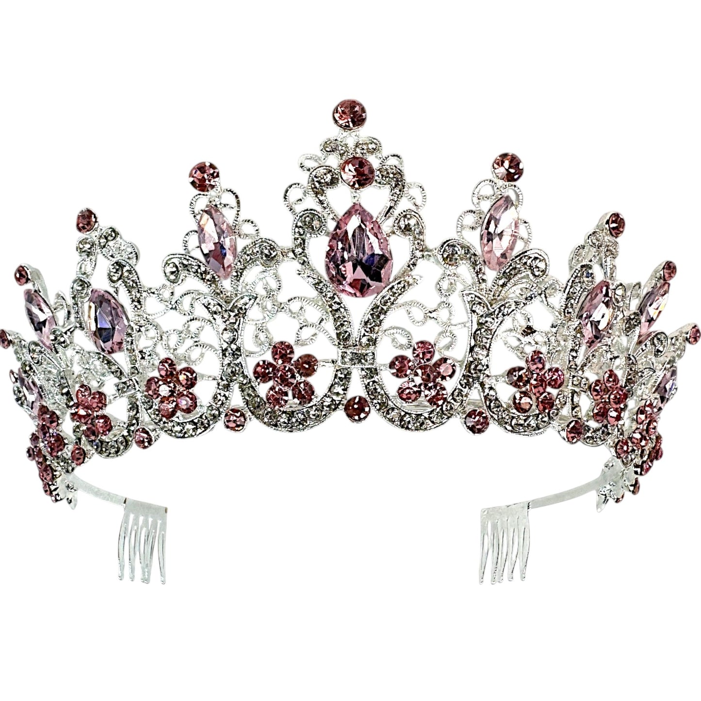 Crystal Tiara Crown HT0915 (2PC)
