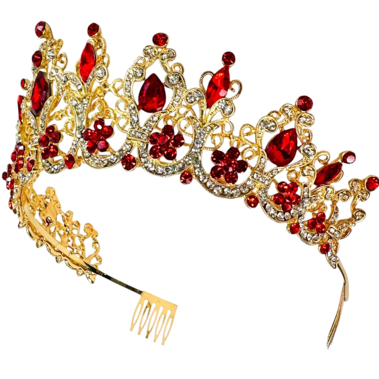 Crystal Tiara Crown HT0915 (2PC)