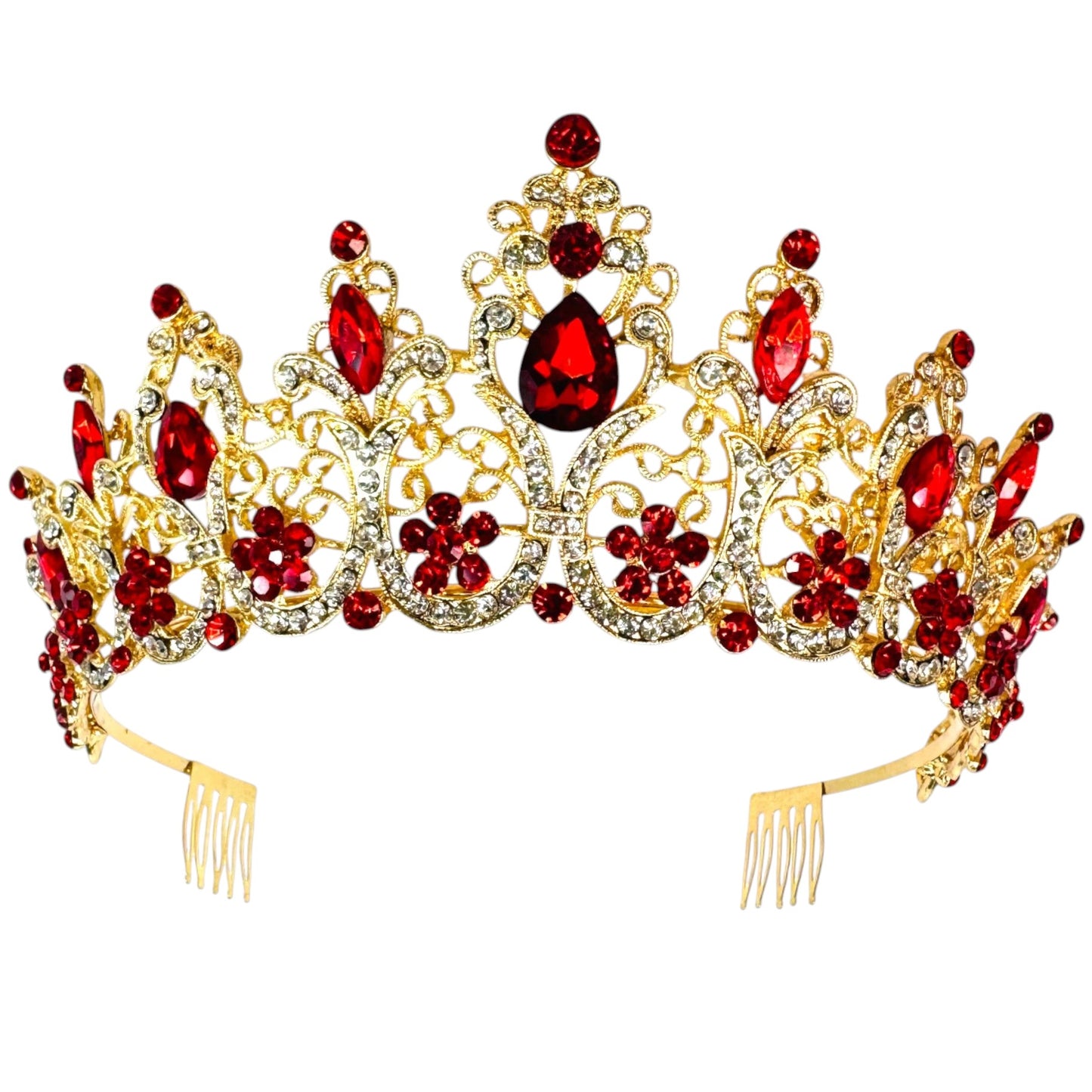 Crystal Tiara Crown HT0915 (2PC)