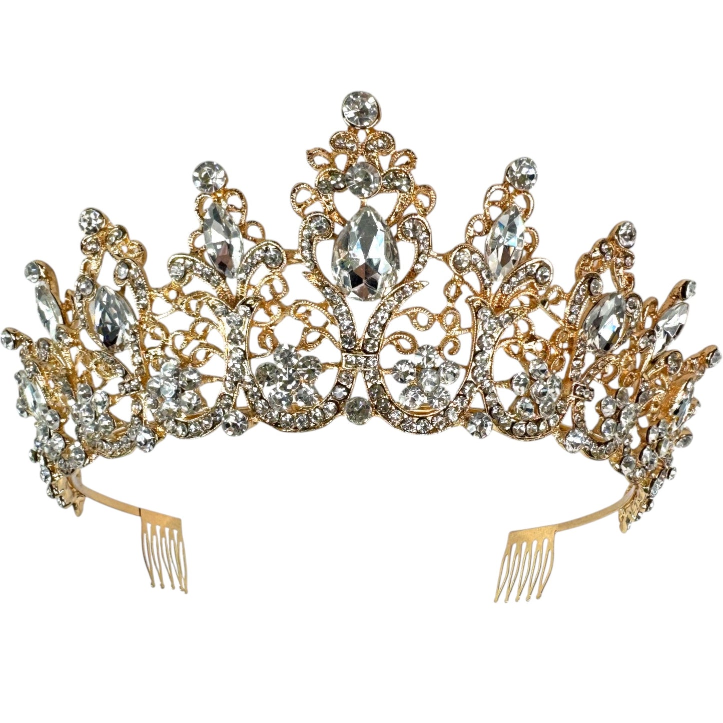 Crystal Tiara Crown HT0915 (2PC)