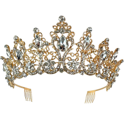 Crystal Tiara Crown HT0915 (2PC)