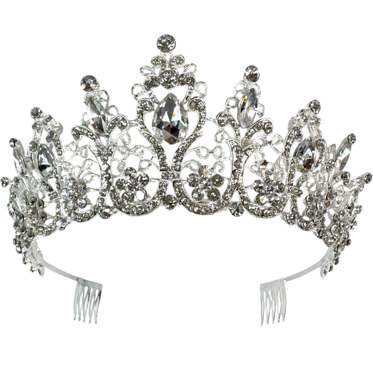 Crystal Tiara Crown HT0915 (2PC)