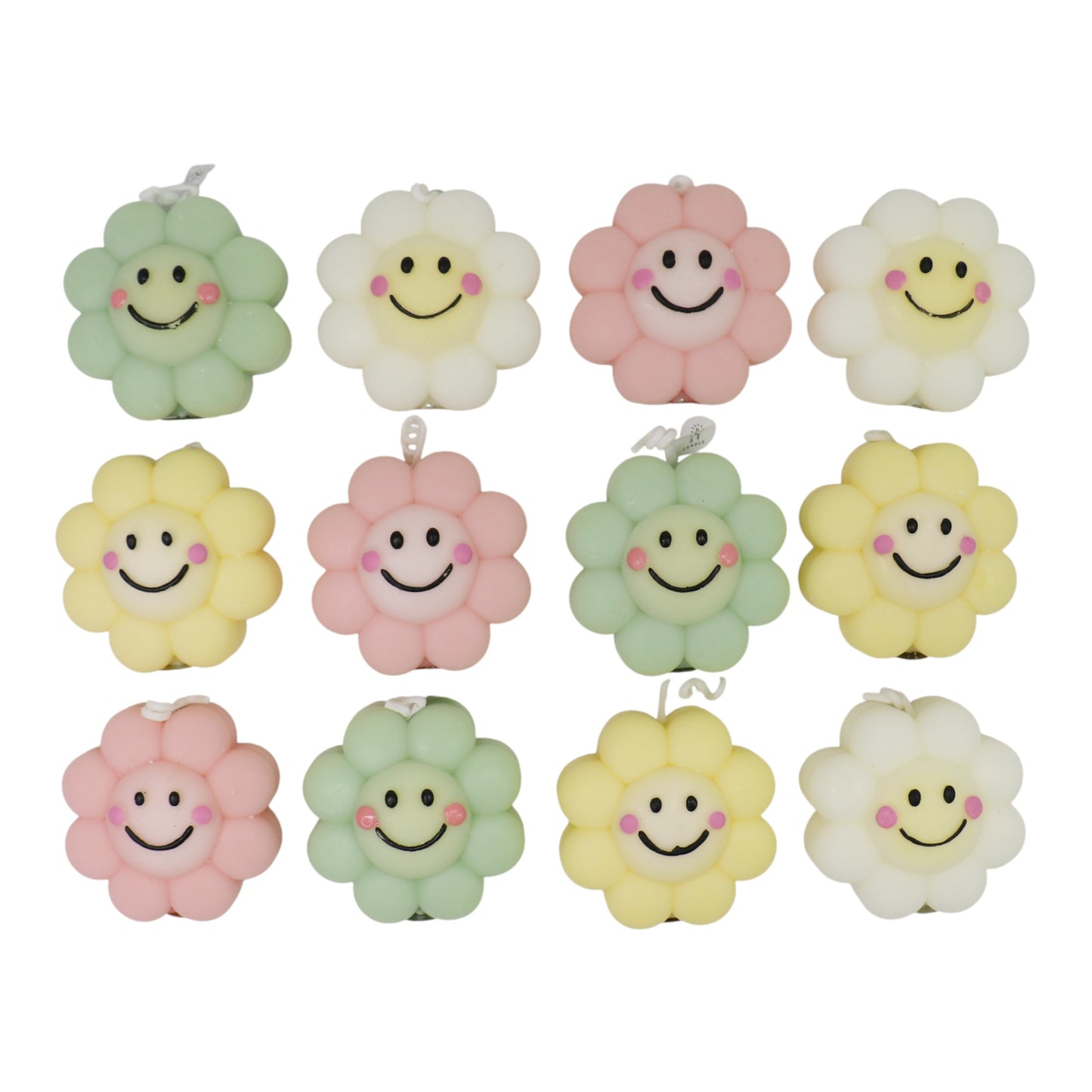 Smiley Face Flower Scented Candle SS41106-3.. (12PC)