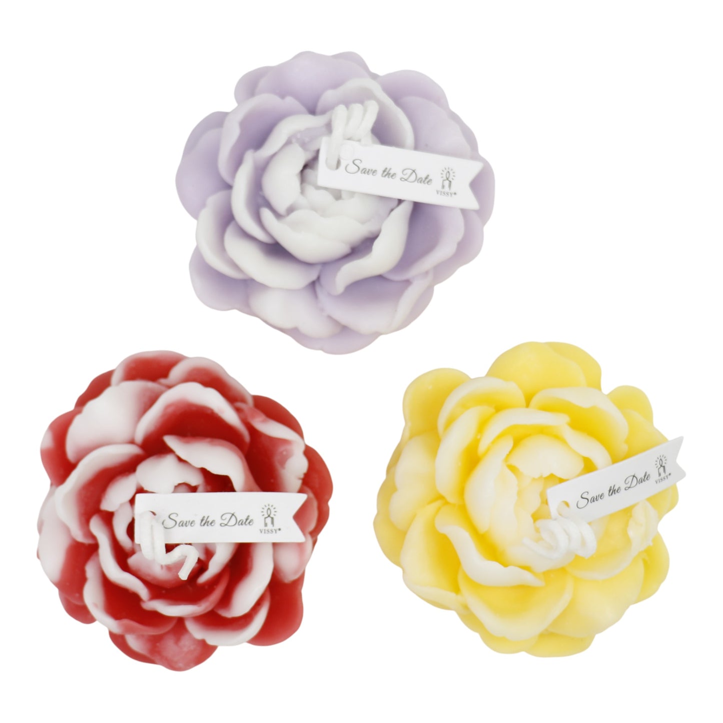 Rose Shape Scented Candle Small SS41106-11. (12PC)