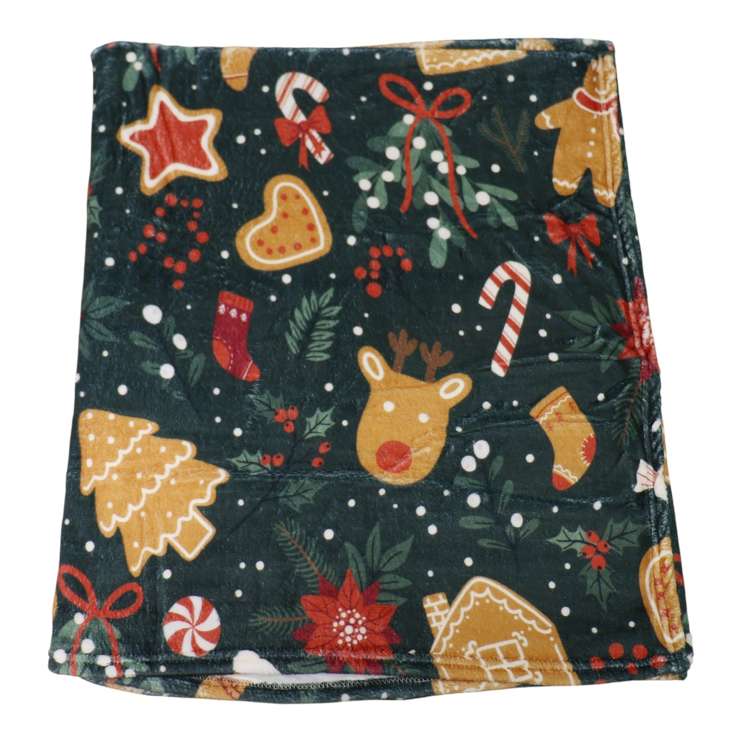 Christmas Gingerbread House and Tree Pattern Blanket SS5902-11(1PC)