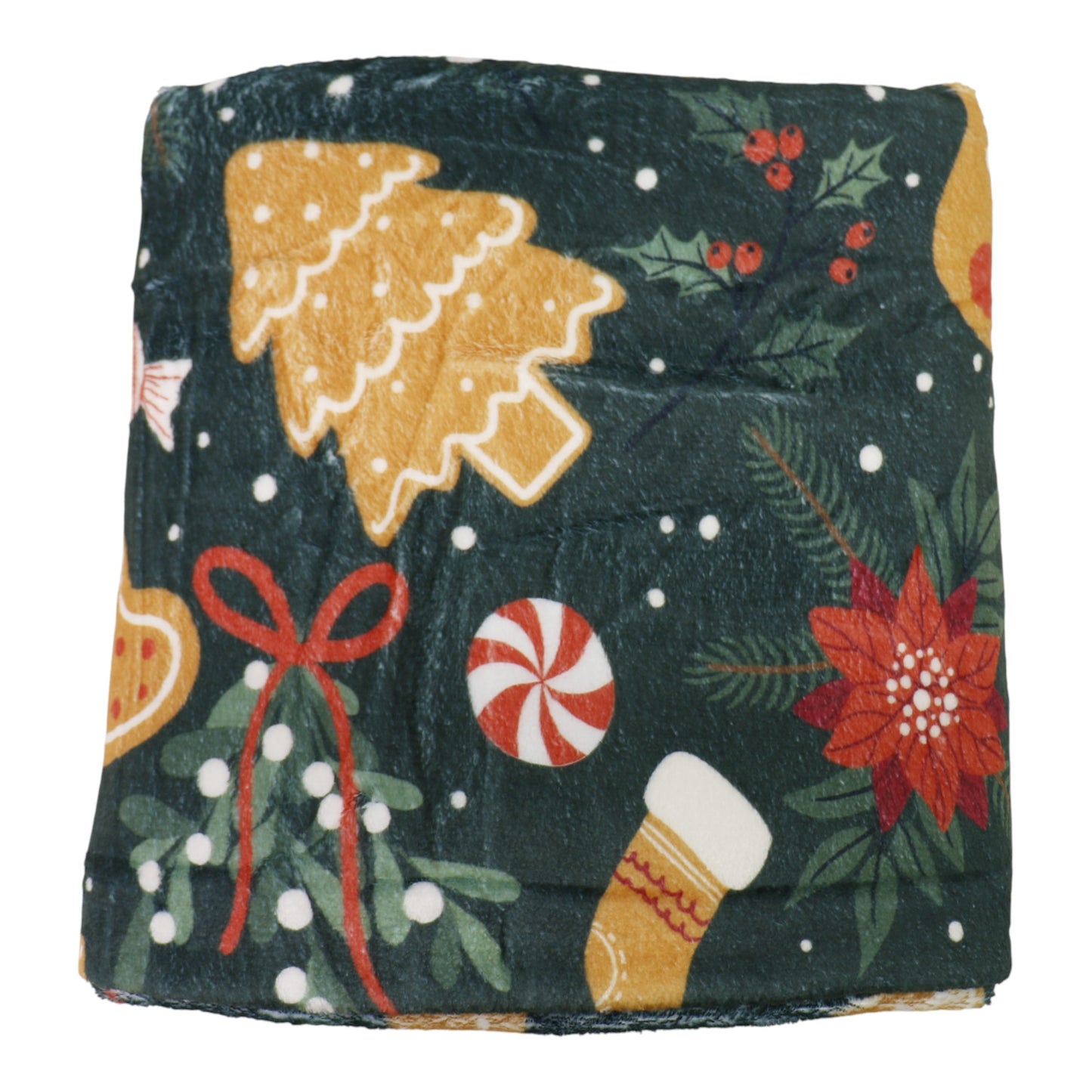 Christmas Gingerbread House and Tree Pattern Blanket SS5902-11(1PC)