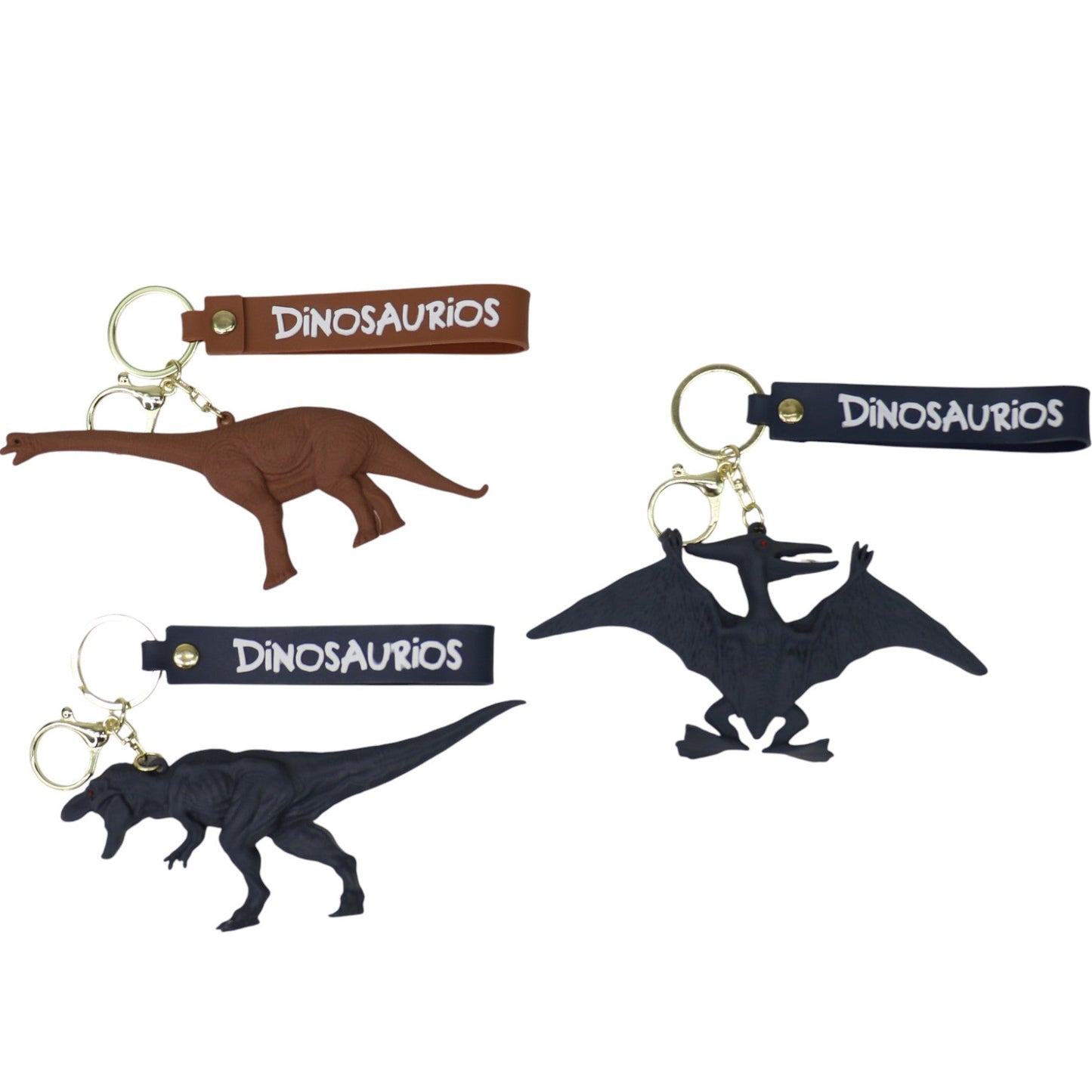Dinosaur Strap Keychain KC5406-32 (12PC)