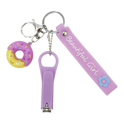 Cute Donut Nail Clipper Key Chain KC803-33. (12PC)