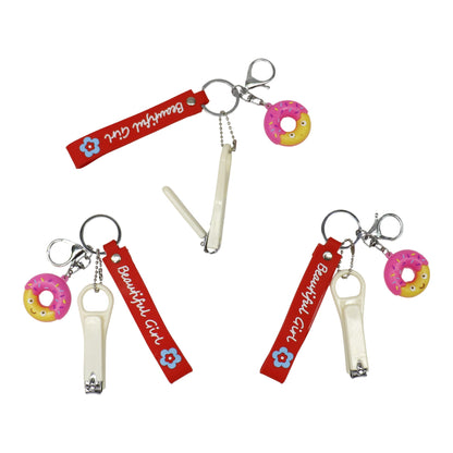 Cute Donut Nail Clipper Key Chain KC803-33. (12PC)