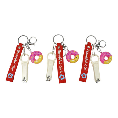 Cute Donut Nail Clipper Key Chain KC803-33. (12PC)