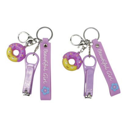 Cute Donut Nail Clipper Key Chain KC803-33. (12PC)