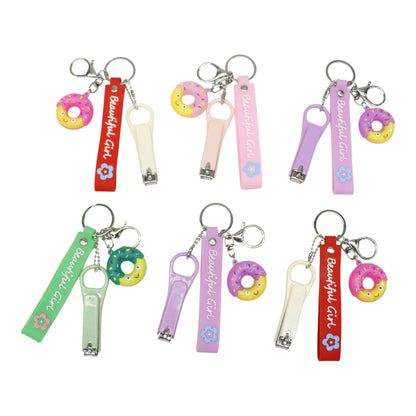 Cute Donut Nail Clipper Key Chain KC803-33. (12PC)