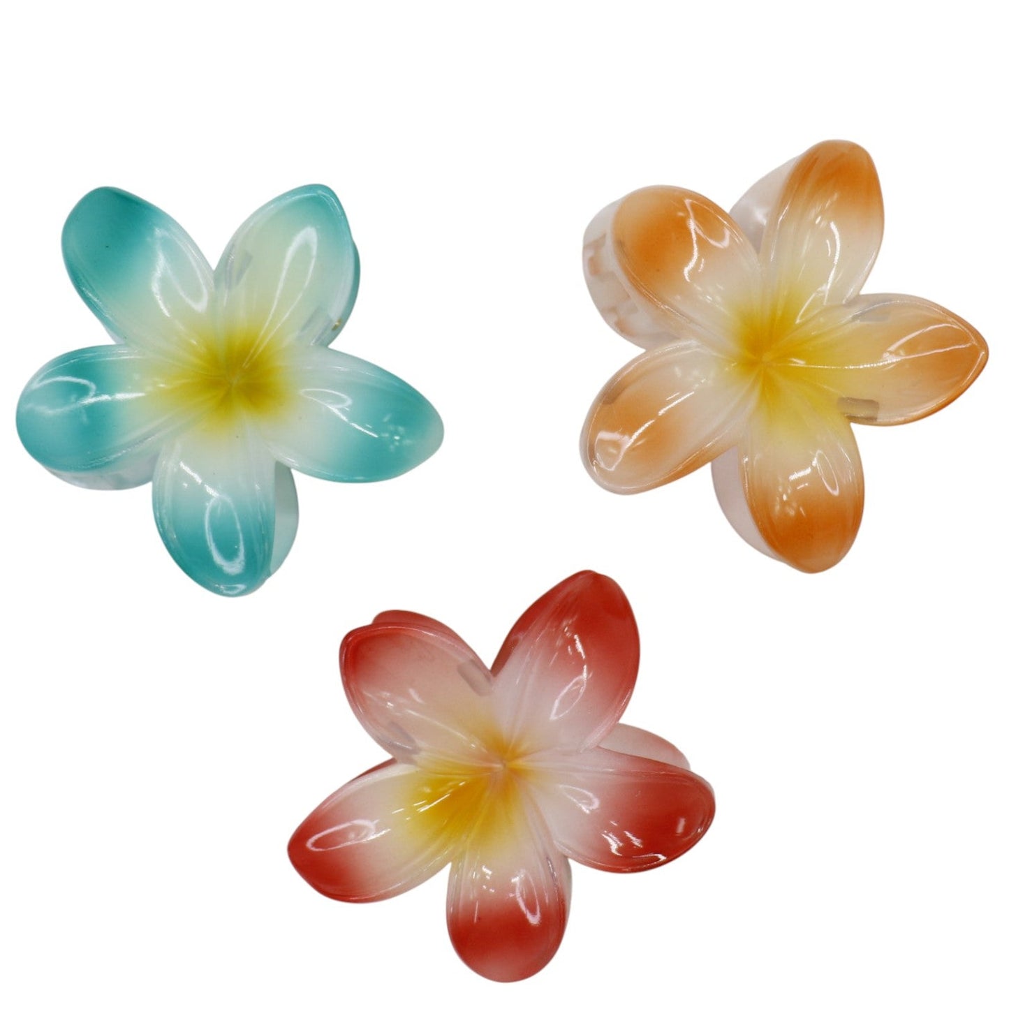 Hawaiian Flower Hair Claw Clip SS5830-34 (12PC)