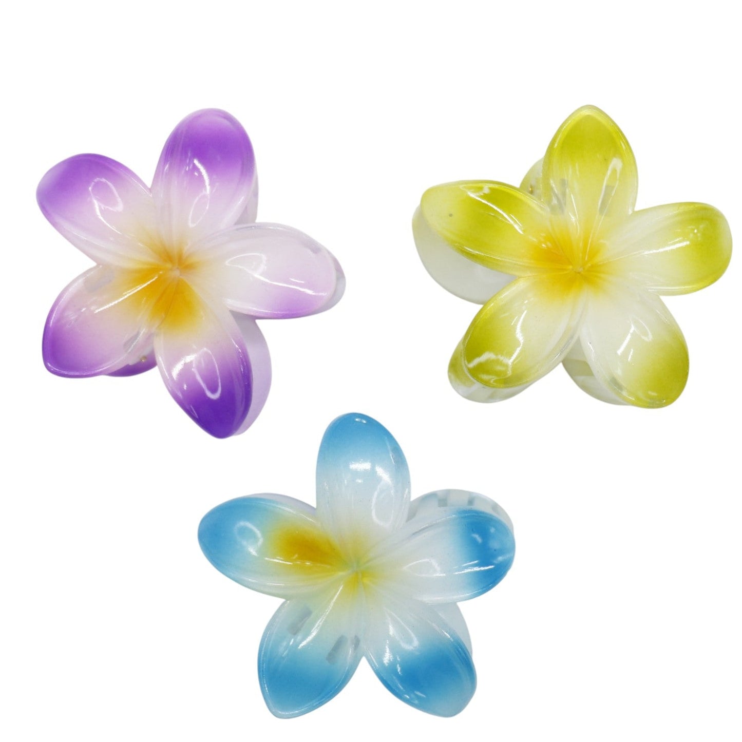 Hawaiian Flower Hair Claw Clip SS5830-34 (12PC)