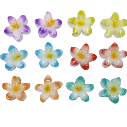 Hawaiian Flower Hair Claw Clip SS5830-34 (12PC)