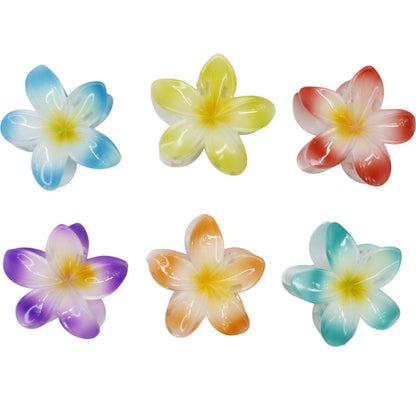 Hawaiian Flower Hair Claw Clip SS5830-34 (12PC)
