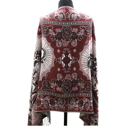 Metallic Pashmina Our Lady of Guadalupe SCF3719-28. (12PC)