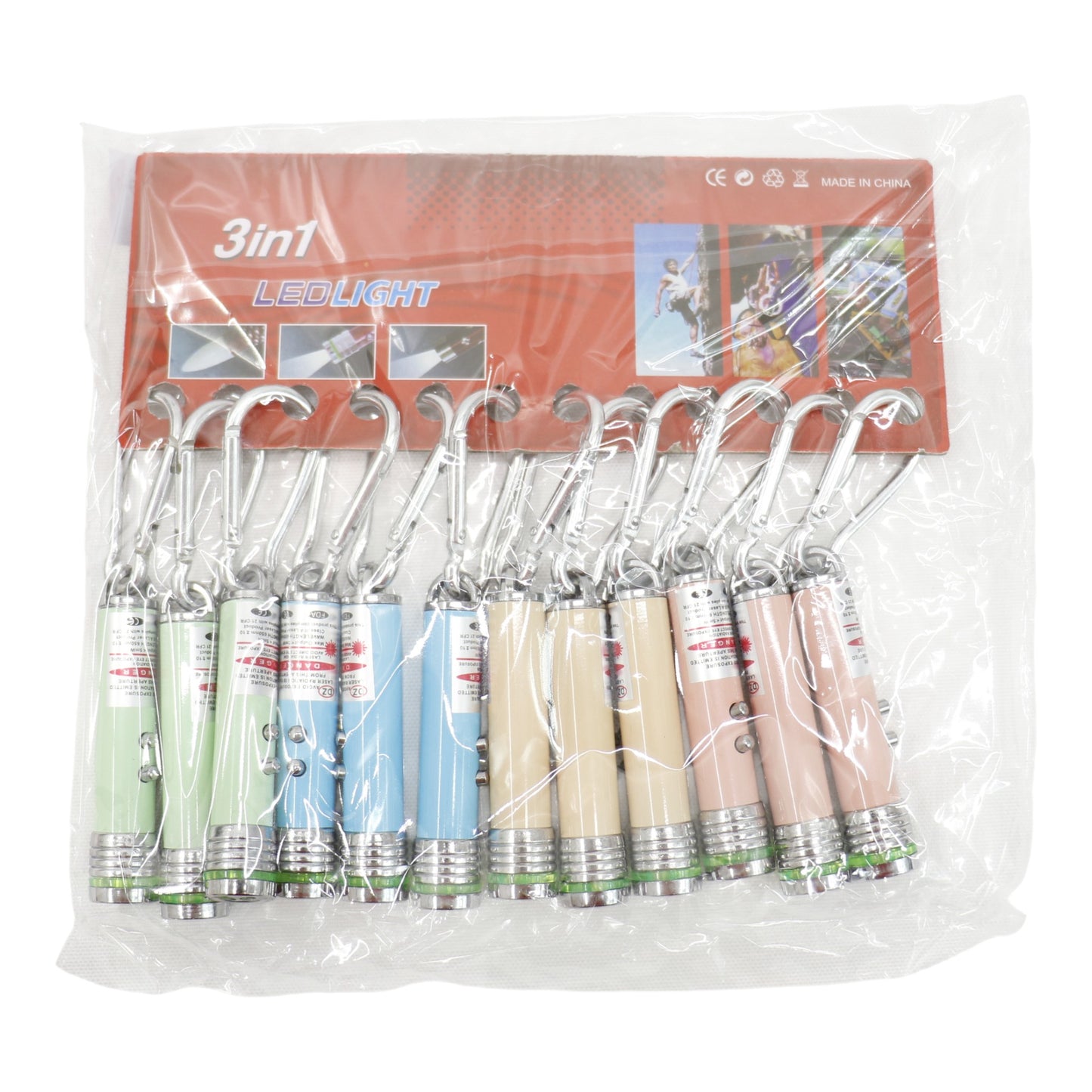 Mini Led Flashlights Key Chain KC5909-1 (12PC)