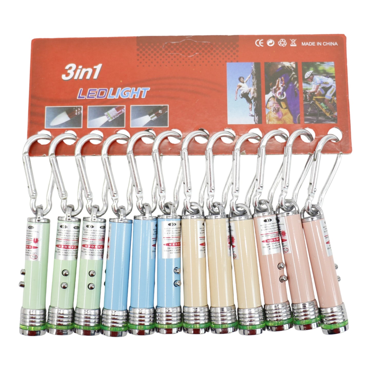 Mini Led Flashlights Key Chain KC5909-1 (12PC)