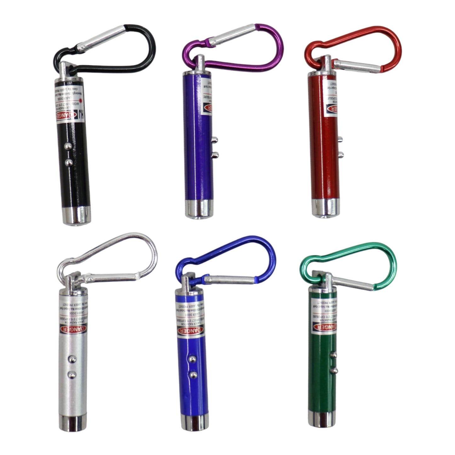 Mini Led Flashlights Laser Key Chain KC5909-2 (12PC)