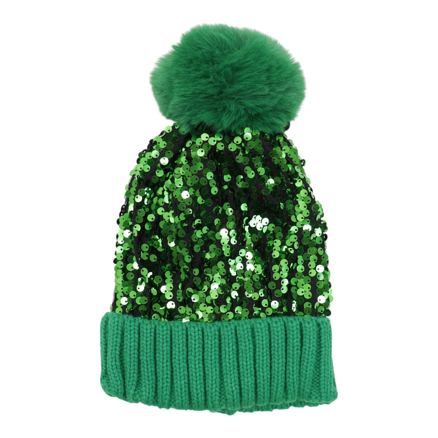 Pom Pom Sequin Beanie HA3715-1. (3PC)