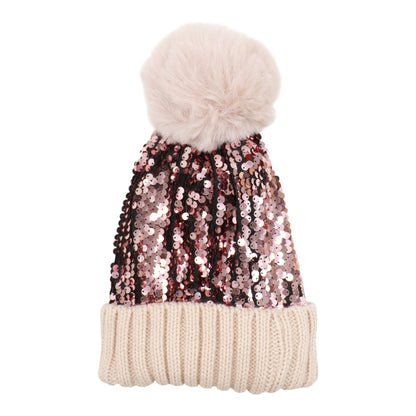 Pom Pom Sequin Beanie HA3715-1 (3PC)