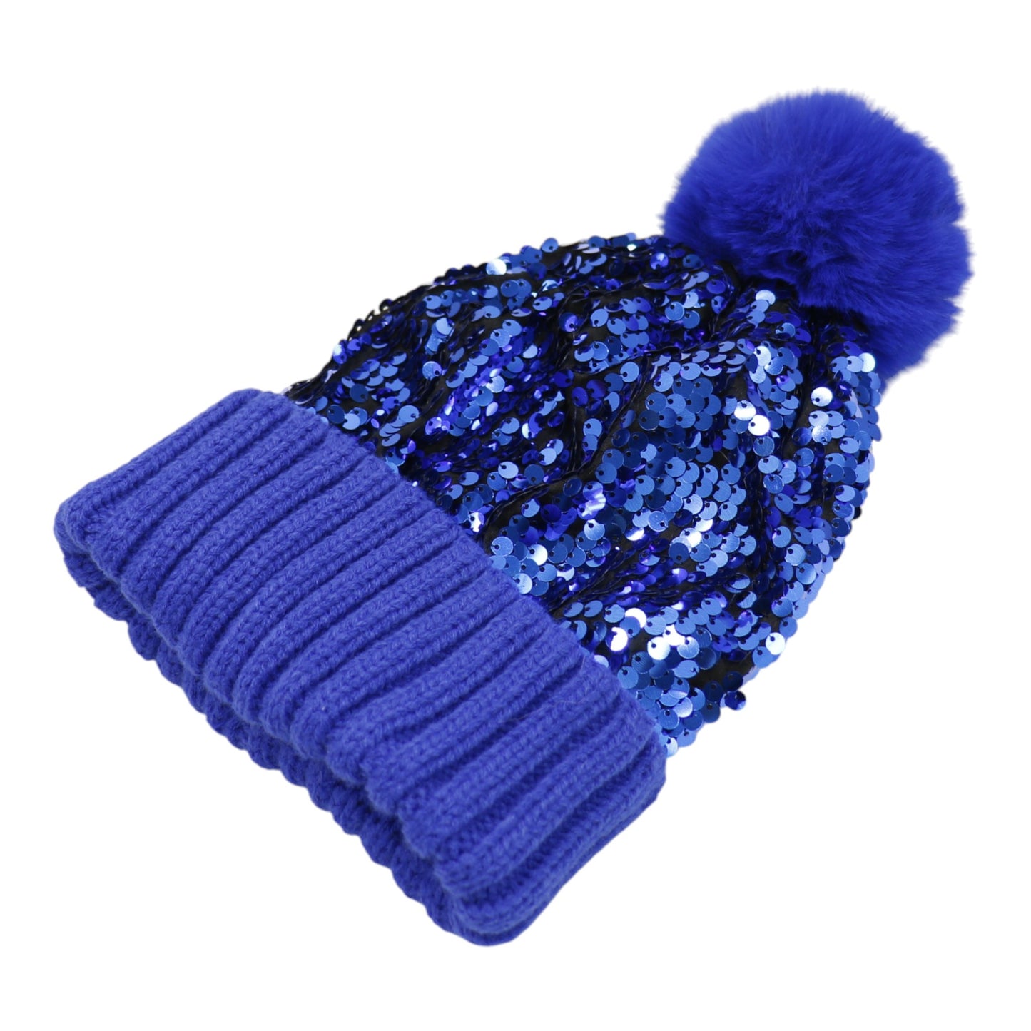 Pom Pom Sequin Beanie HA3715-1 (3PC)