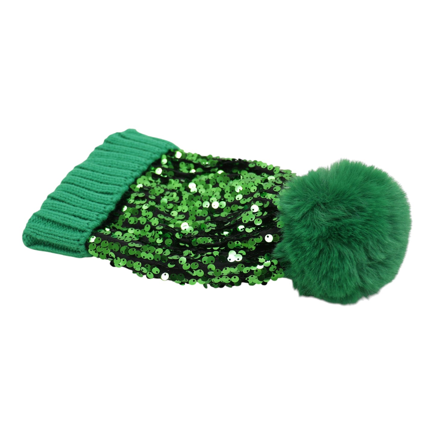 Pom Pom Sequin Beanie HA3715-1 (3PC)