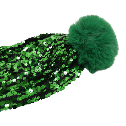 Pom Pom Sequin Beanie HA3715-1 (3PC)