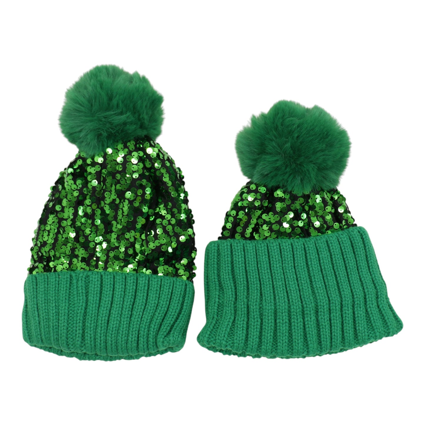 Pom Pom Sequin Beanie HA3715-1 (3PC)