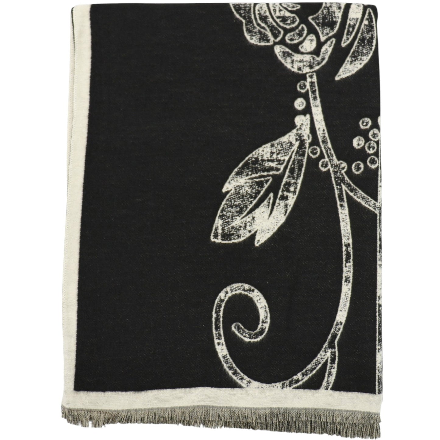 Cashmere Feel Winter Rose Pattern Reversible Scarf SCF5726-45(12PC)