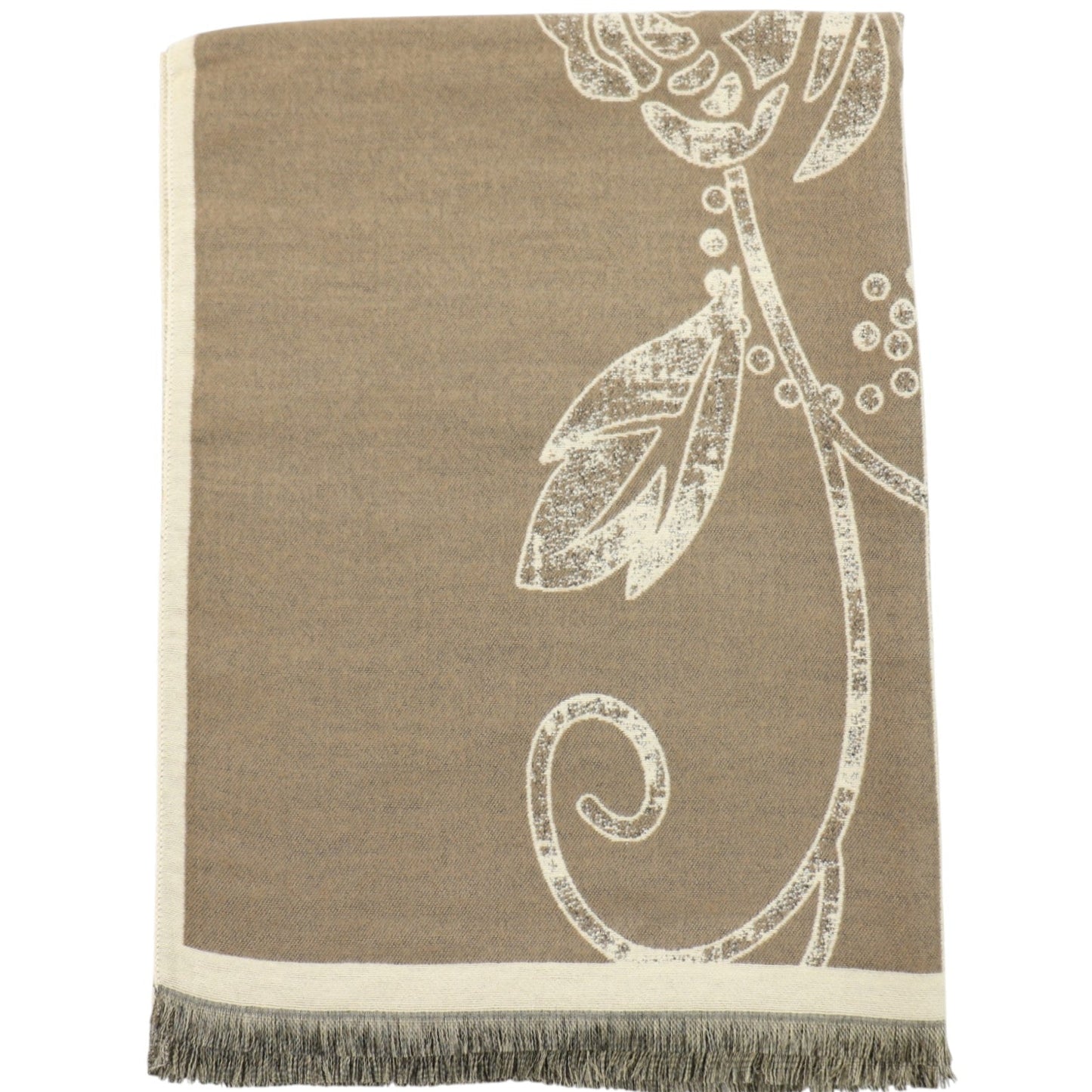 Cashmere Feel Winter Rose Pattern Reversible Scarf SCF5726-45(12PC)