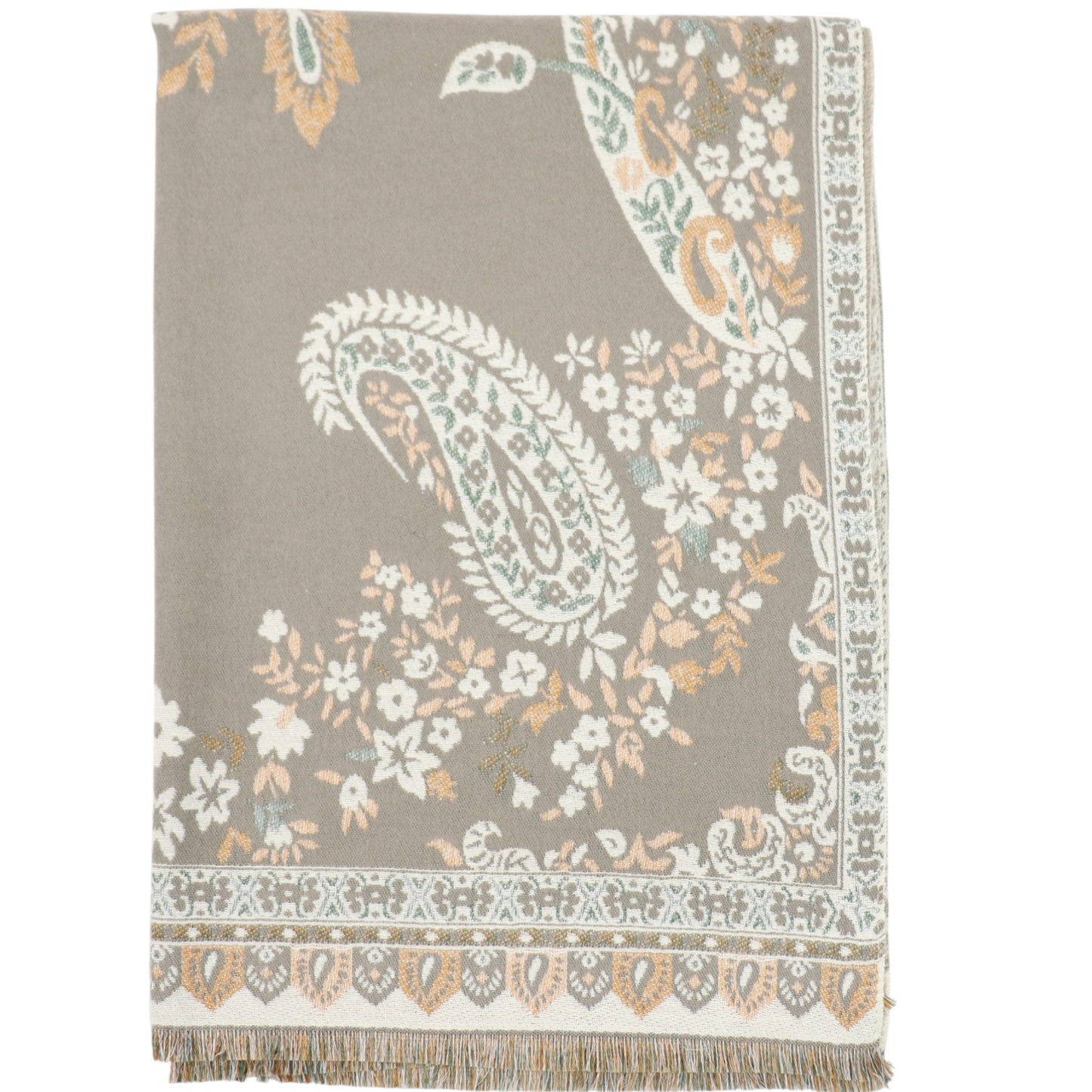 Cashmere Feel Winter Reversible Floral Paisley Scarves SCF5726-52 (12PC)