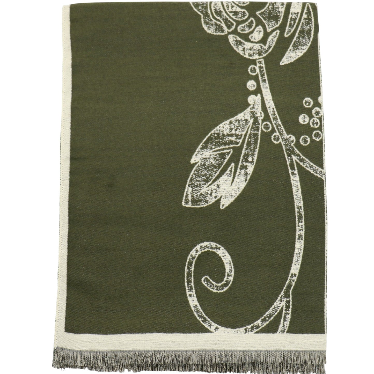 Cashmere Feel Winter Rose Pattern Reversible Scarf SCF5726-45(12PC)